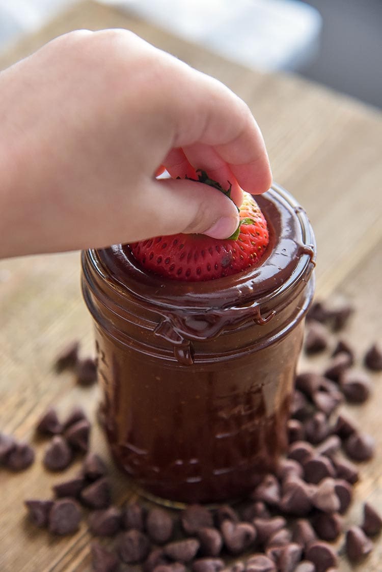 Fresh Strawberries dipped into chocolate ganache recipe