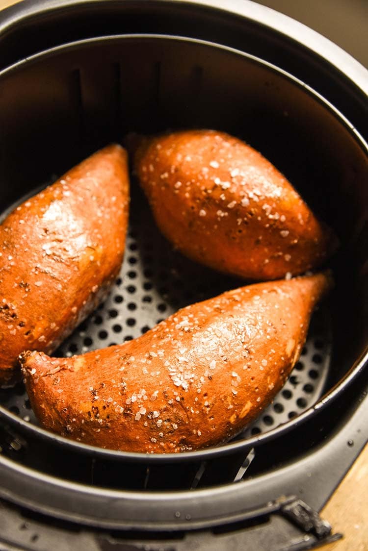Air Fryer Baked Sweet Potato recipe results in a sweet potato baked to perfection!