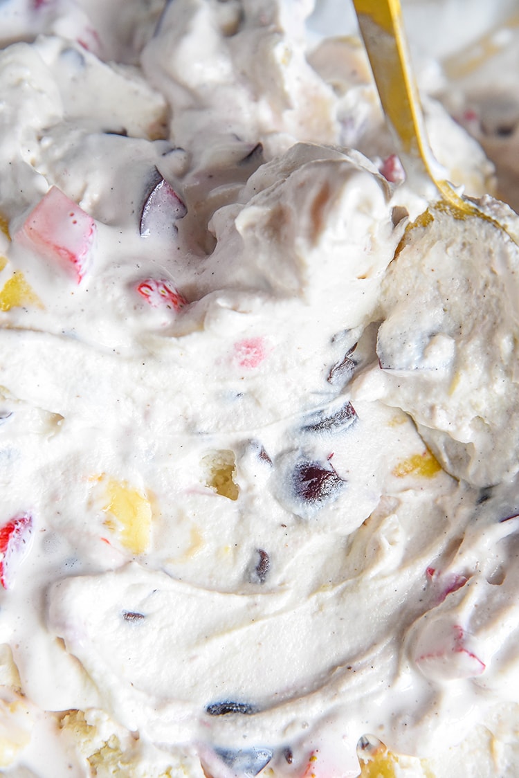 Our banana split ice cream recipe is filled with everything you would want in a homemade banana split, including the cherry on top!