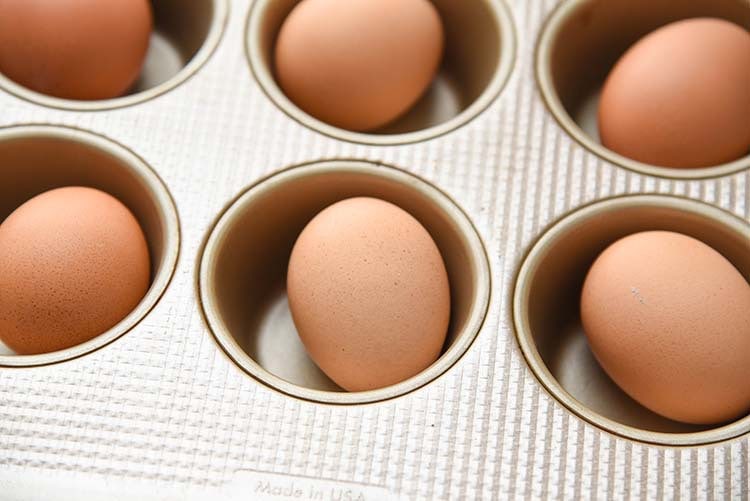 Steamed Hard Boiled Eggs will make your eggs easy to peel! When you Steam hard boiled eggs you can skip waiting to use older eggs for hard boiling and you can use fresh eggs without any issues. Baked Hard Boiled Eggs