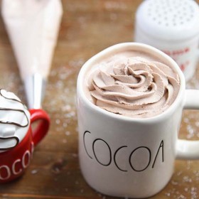 Hot Cocoa with Hot Chocolate Whipped Cream