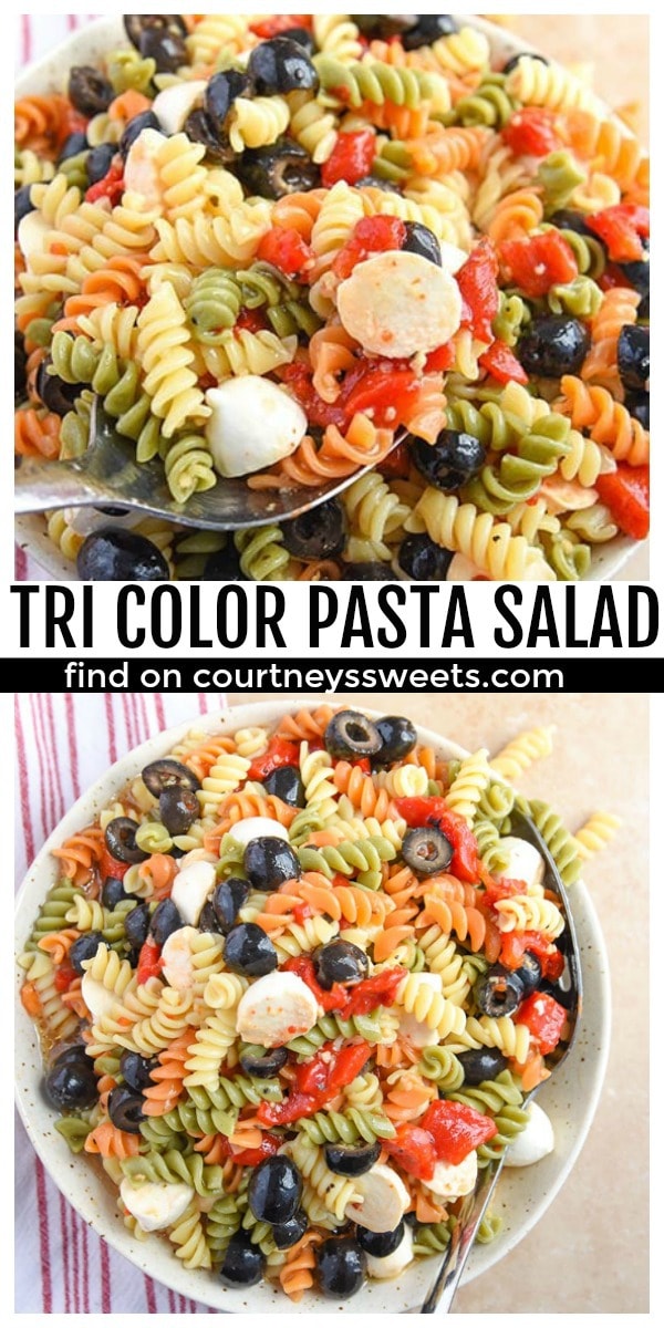 tri color pasta salad summer salad recipe