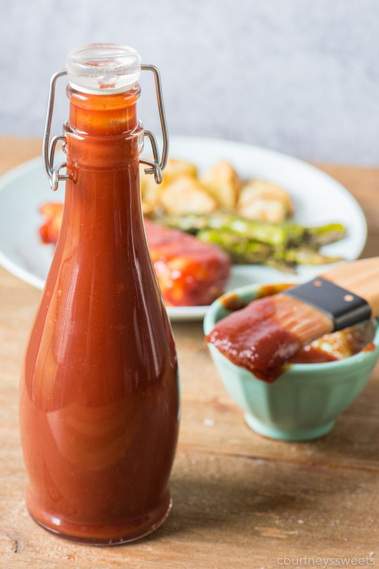 homemade bbq sauce in sealed bottle