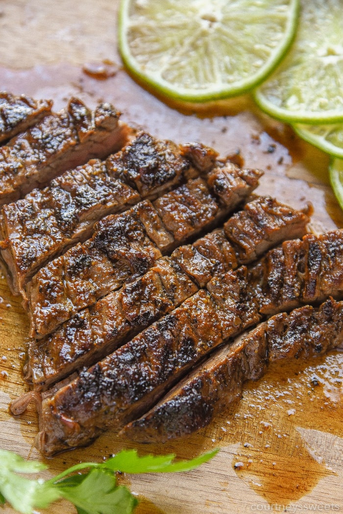 grilled flank steak for beef chimichurri