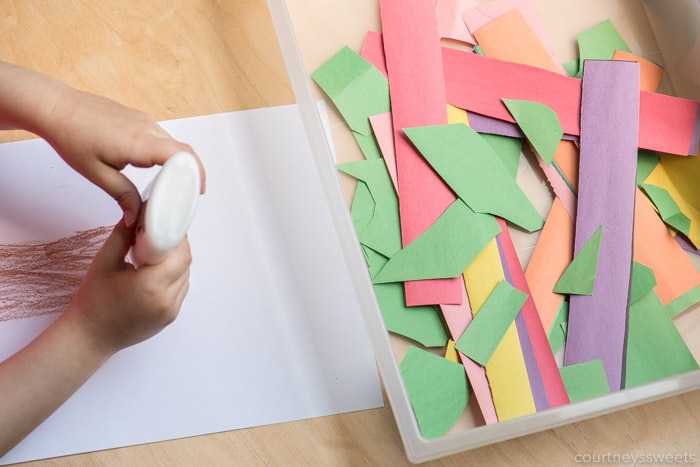 tree craft for preschoolers using scrap paper