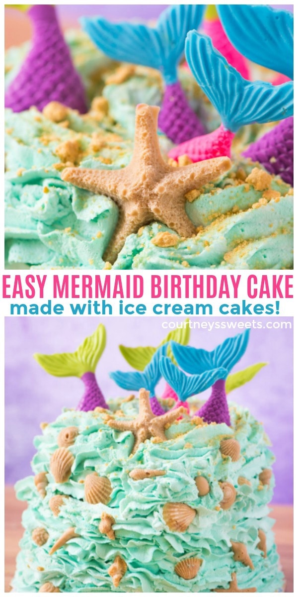 mermaid birthday cake party