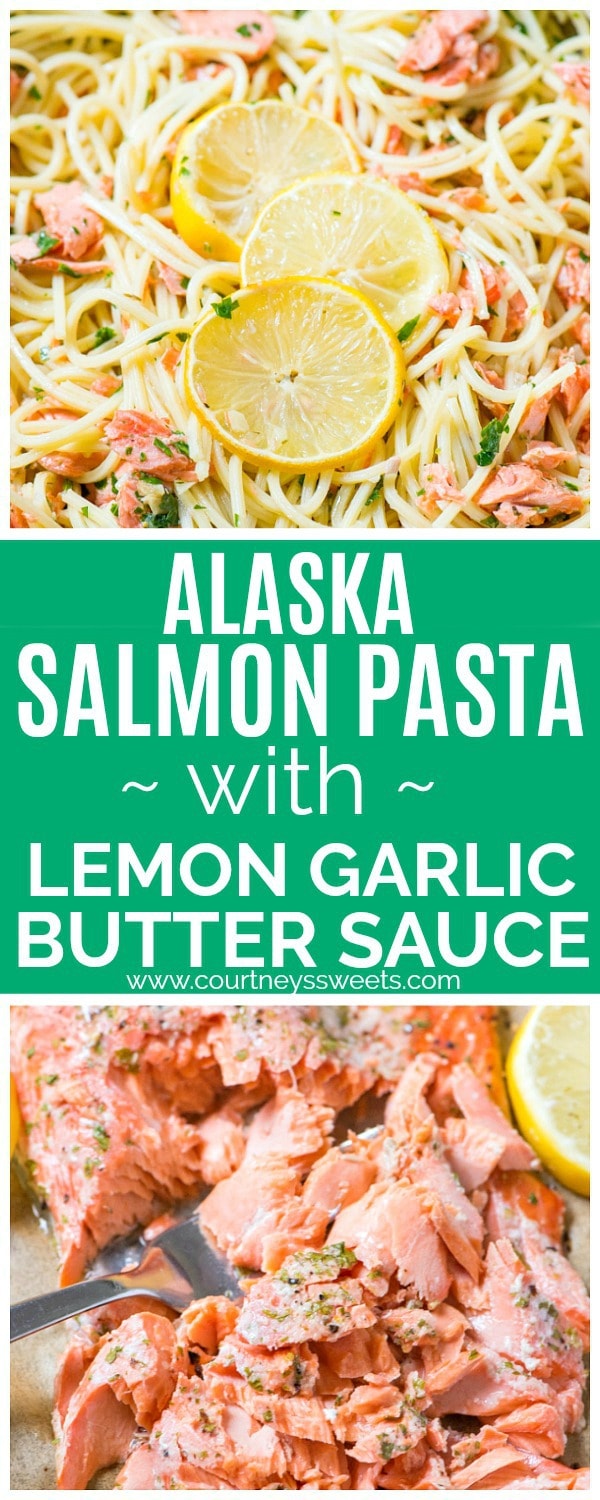 Salmon Pasta with Lemon Garlic Butter Sauce