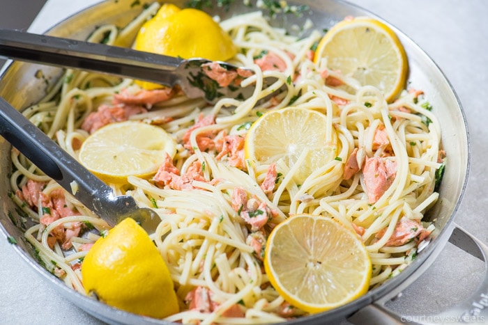 homemade salmon pasta