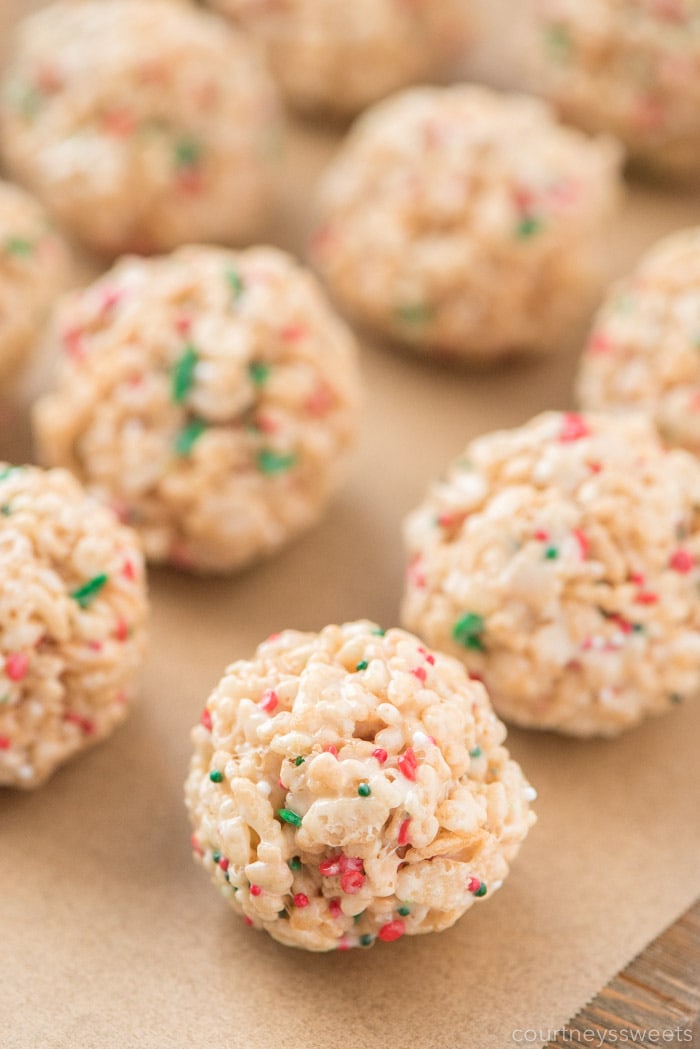 Christmas Rice Krispie Treats inspired by Santa Bruce - Courtney's Sweets