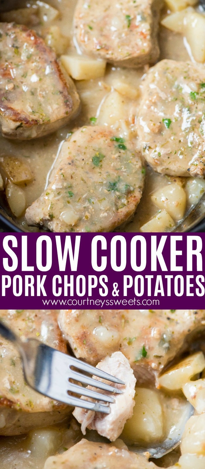 Slow Cooker Pork Chops and Potatoes always makes for a quick and easy slow cooker dinner!