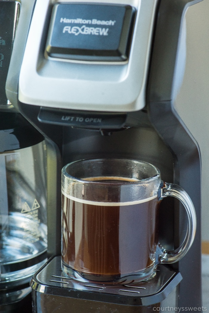 hamilton beach flex brew coffee maker making coffee