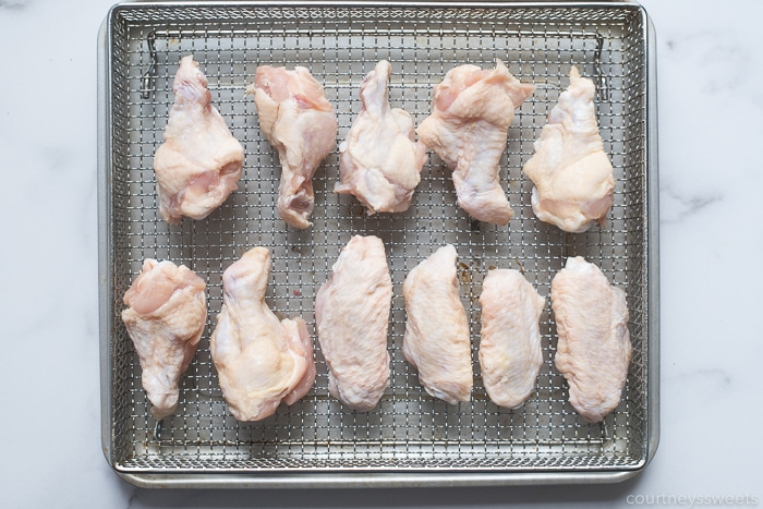 chicken wings on air fryer rack