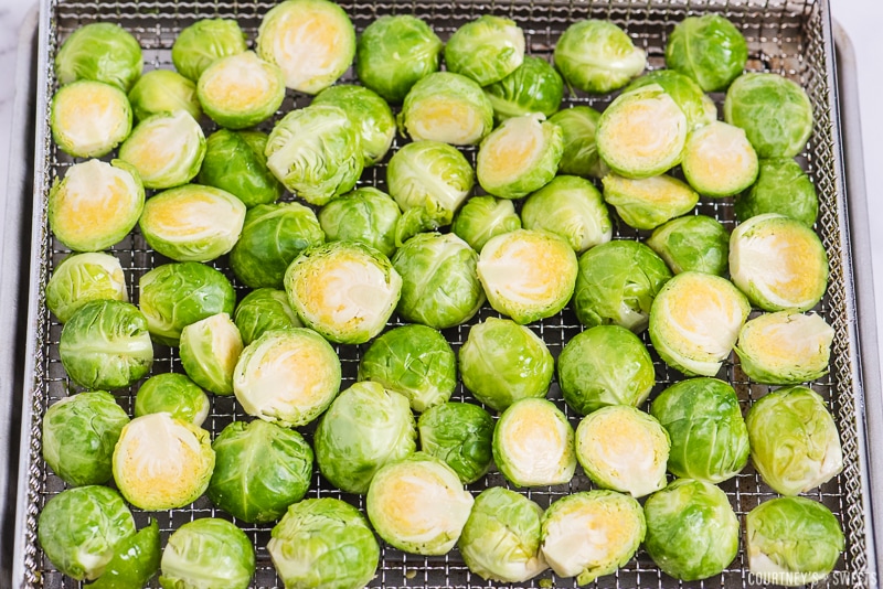 brussels sprouts in air fryer rack