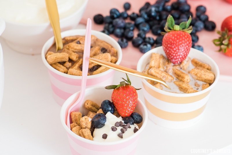 churros in milk cereal bowls