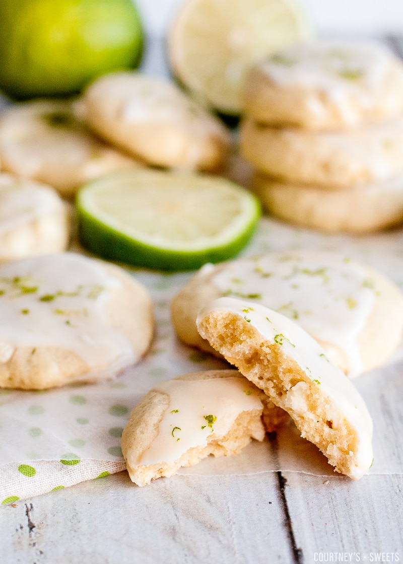 inside of a key lime cookie