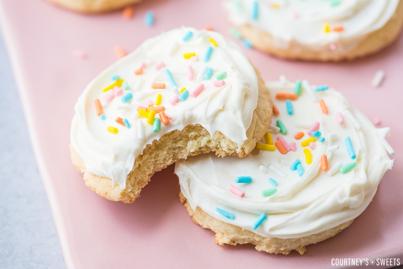 white cake mix cookie inside