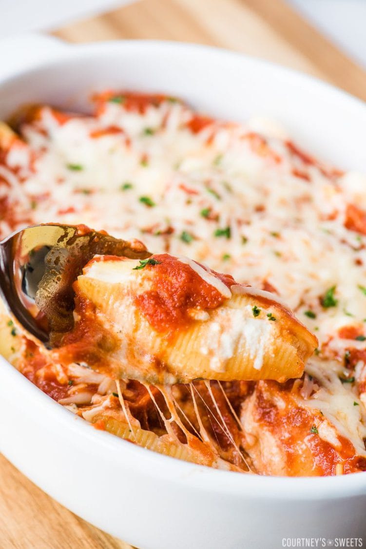 Ricotta Stuffed Shells Recipe - Courtney's Sweets