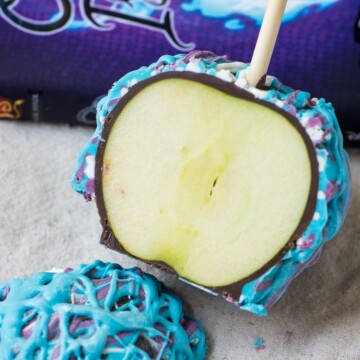 chocolate covered apple with disney descendants book