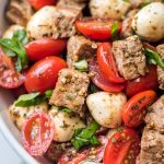 pork caprese salad