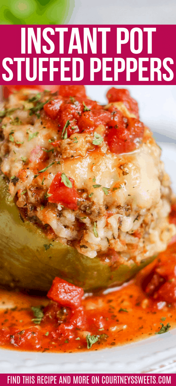 Instant Pot Stuffed Peppers - quick and easy comfort food dinner recipe made in a pressure cooker.