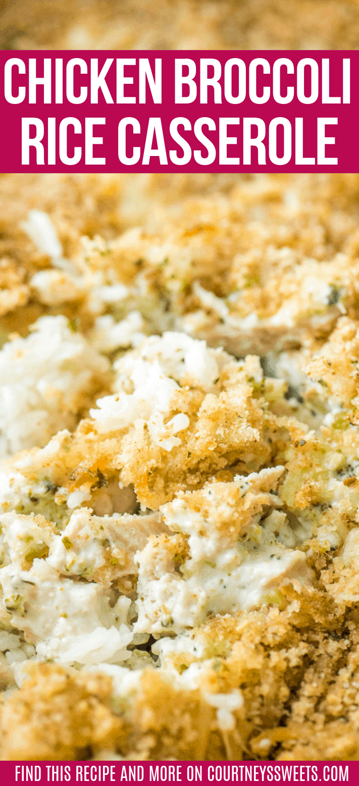 Easy Chicken Broccoli Rice Casserole Courtneys Sweets