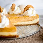 cut into layered pumpkin cheesecake