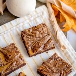 pumpkin brownies with cheesecake swirl