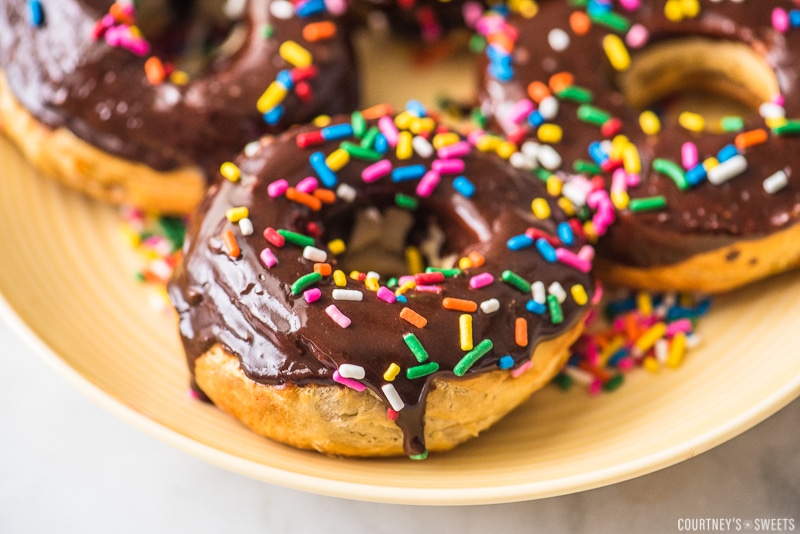 Air Fryer Donuts with Chocolate Glaze Recipe Courtney's Sweets