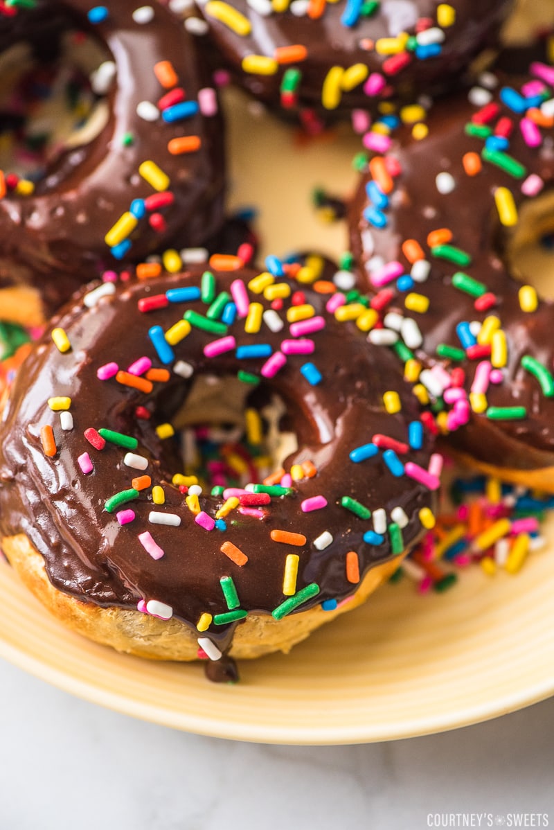 Air Fryer Donuts with Chocolate Glaze Recipe Courtney's Sweets