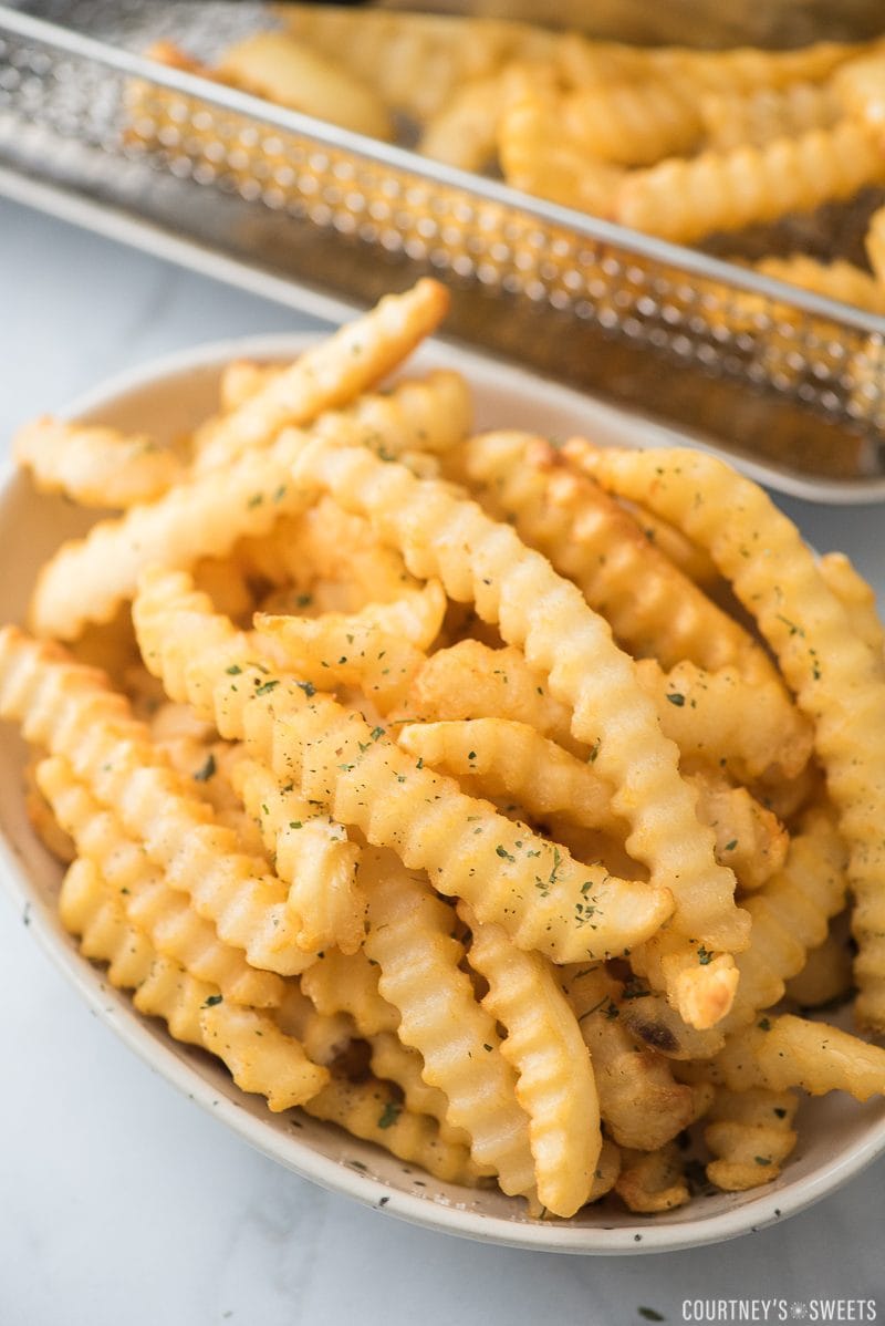 Air Fryer Frozen French Fries with French Fry Seasoning