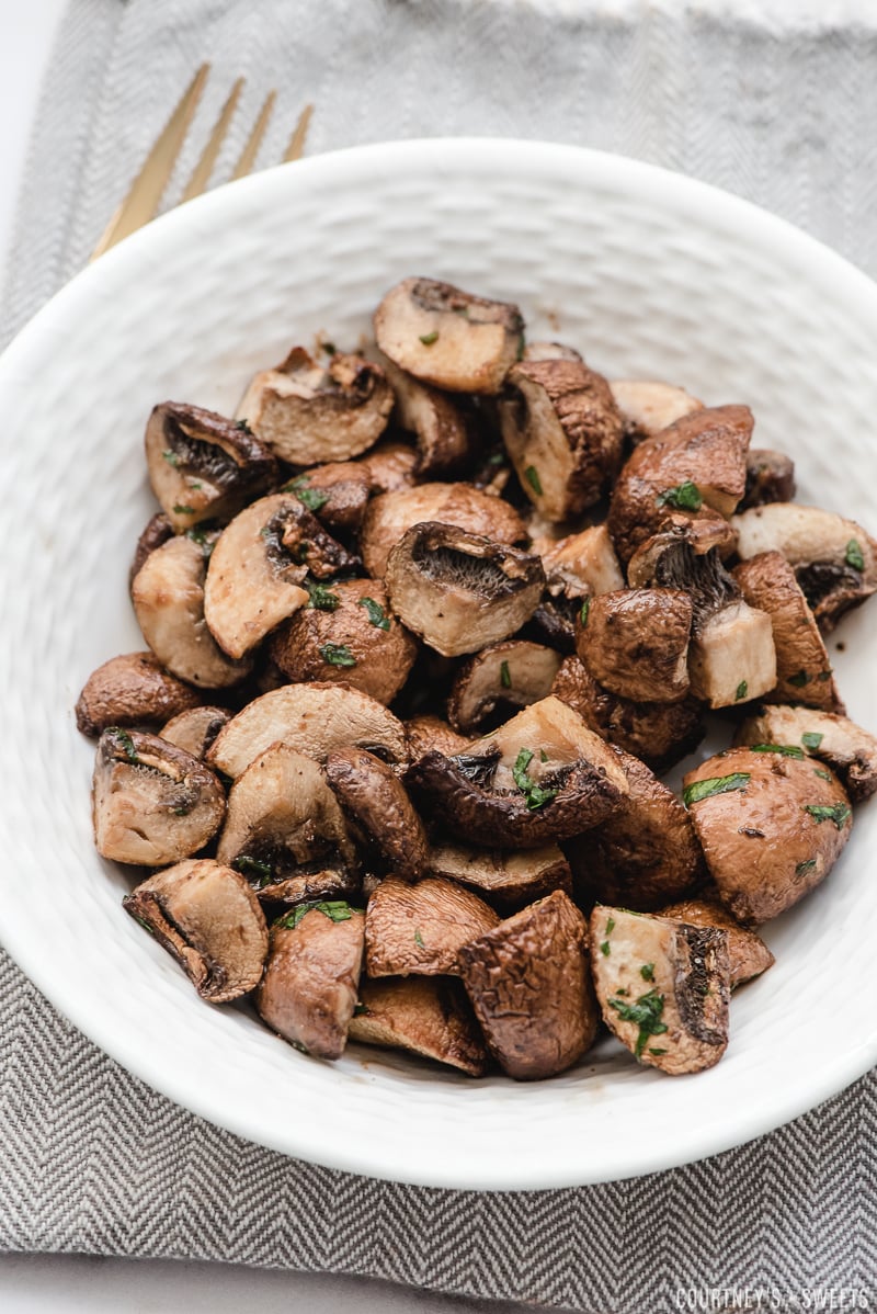 Air Fryer Mushrooms with Balsamic Vinegar