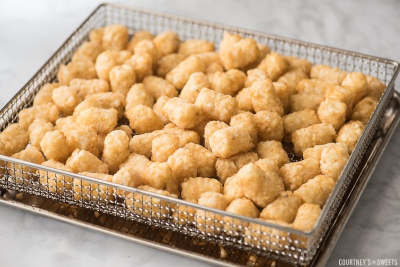 frozen tater tots in air fryer rack