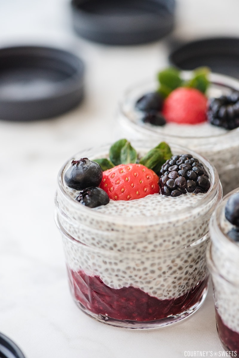 Chia Seed Pudding with Berry Compote Courtney's Sweets