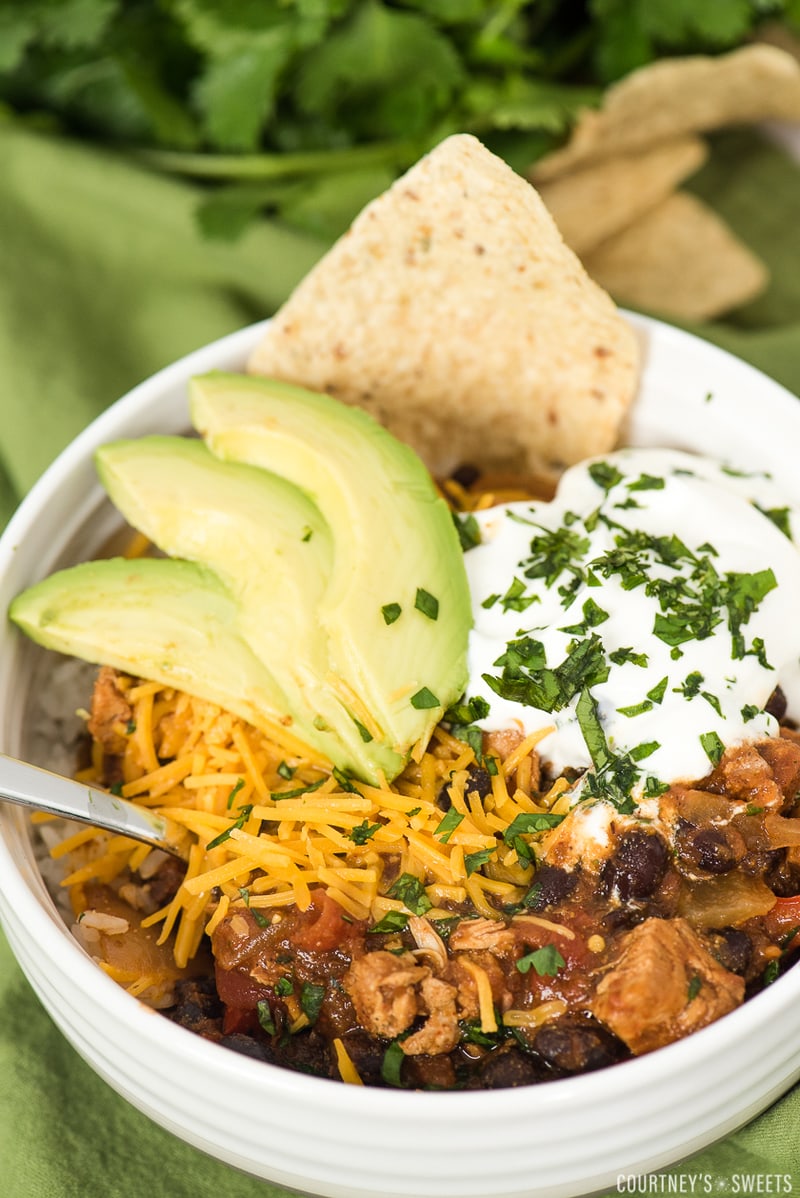 black bean chicken chili