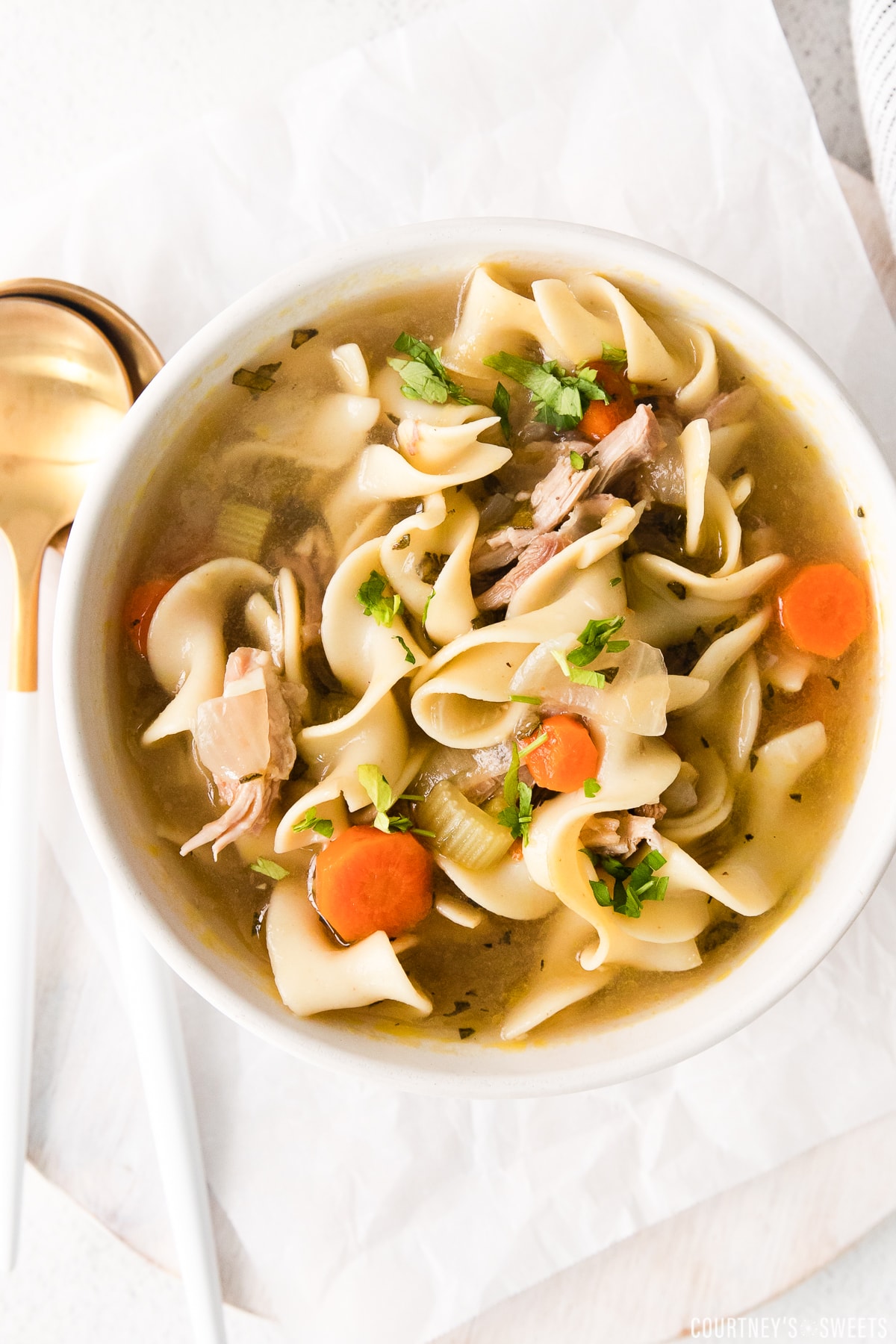 Instant Pot Turkey Noodle Soup - Courtney's Sweets