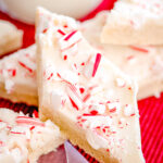 Frosted Peppermint Sugar Cookie Bars