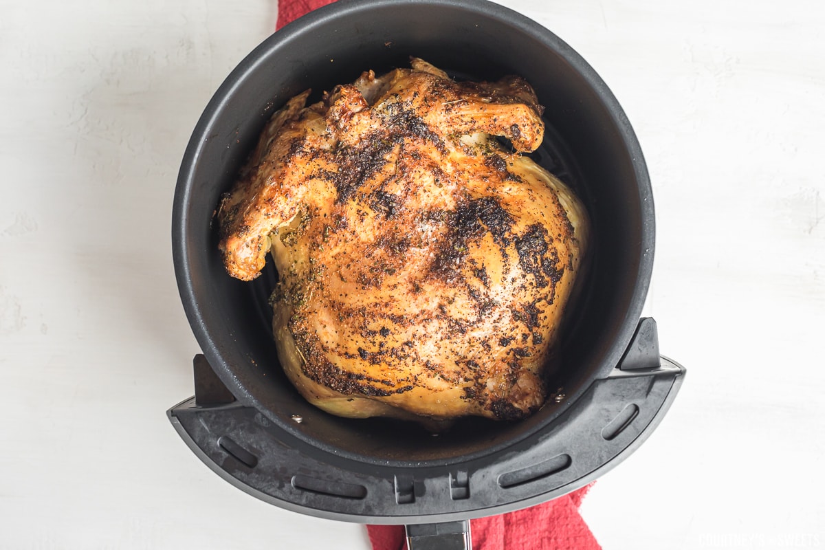 1-Hour Air Fryer Rotisserie Chicken (How To Air Fry A Whole Chicken!) -  Scrummy Lane