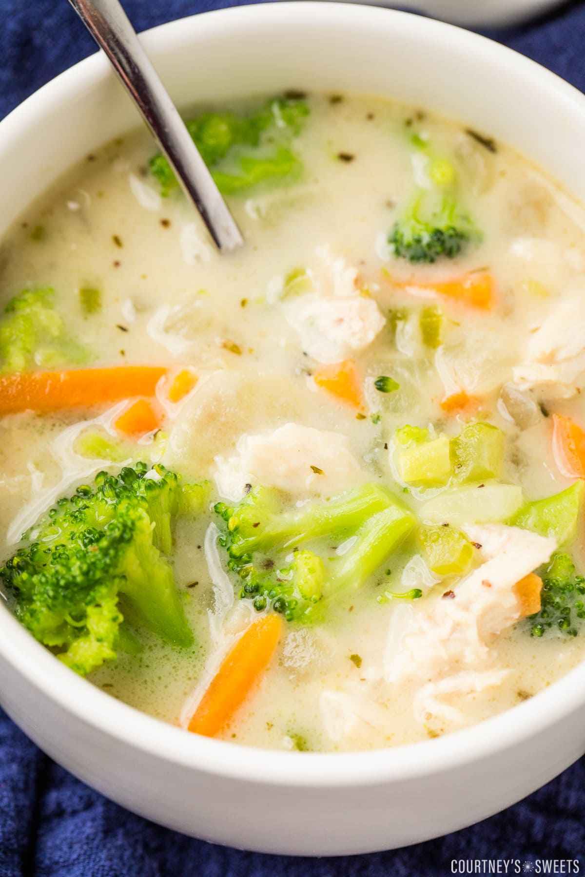 Chicken and store broccoli soup