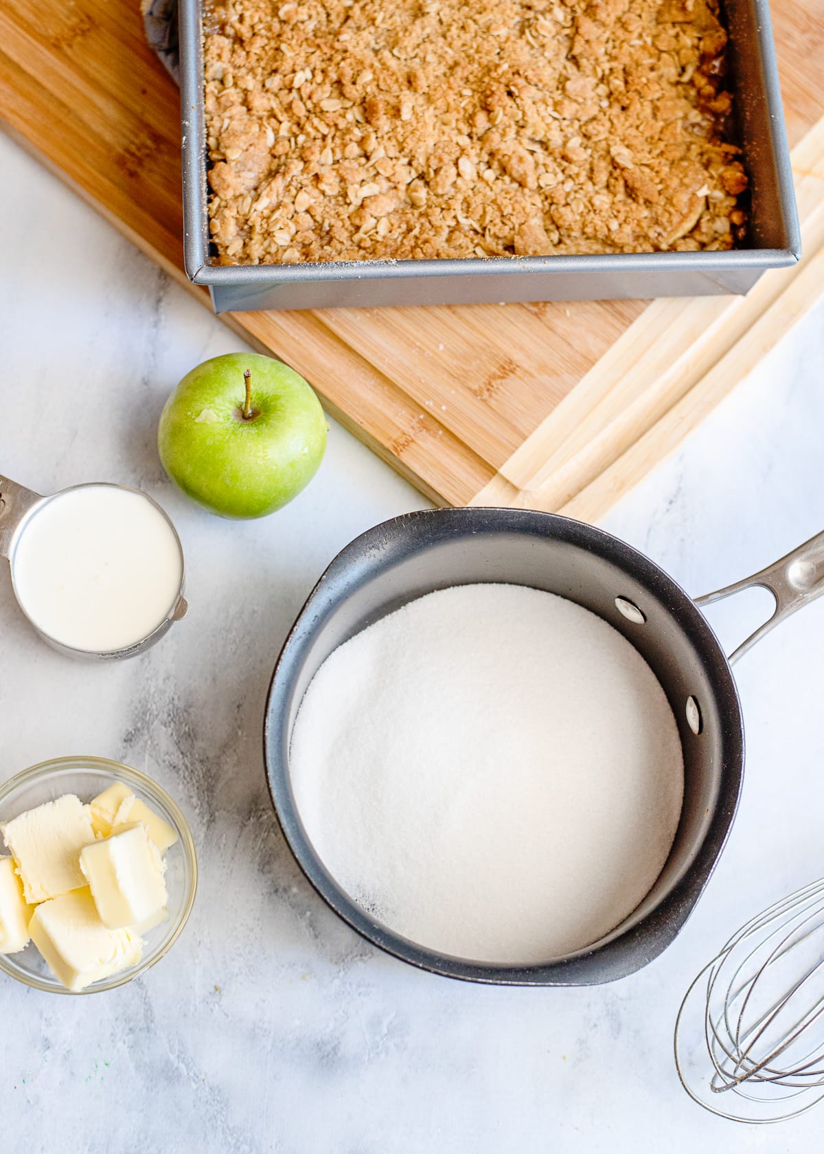 heavy cream in a saucepan.