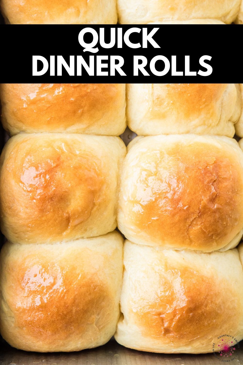 quick dinner rolls with text on image for pinterest.