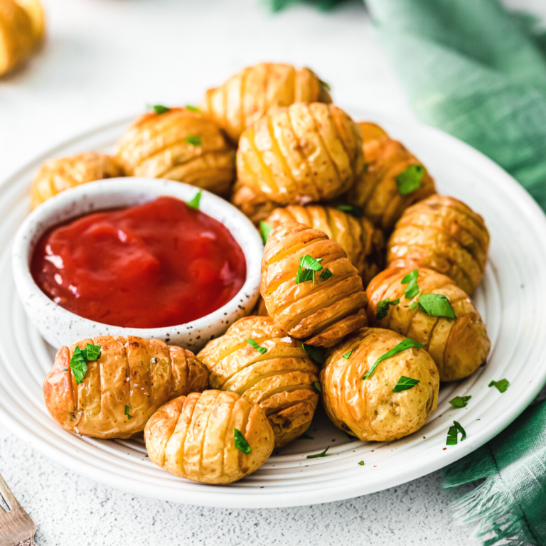 air fryer mini hasselback potatoes.