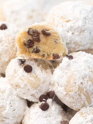 chocolate chip snowball cookies.
