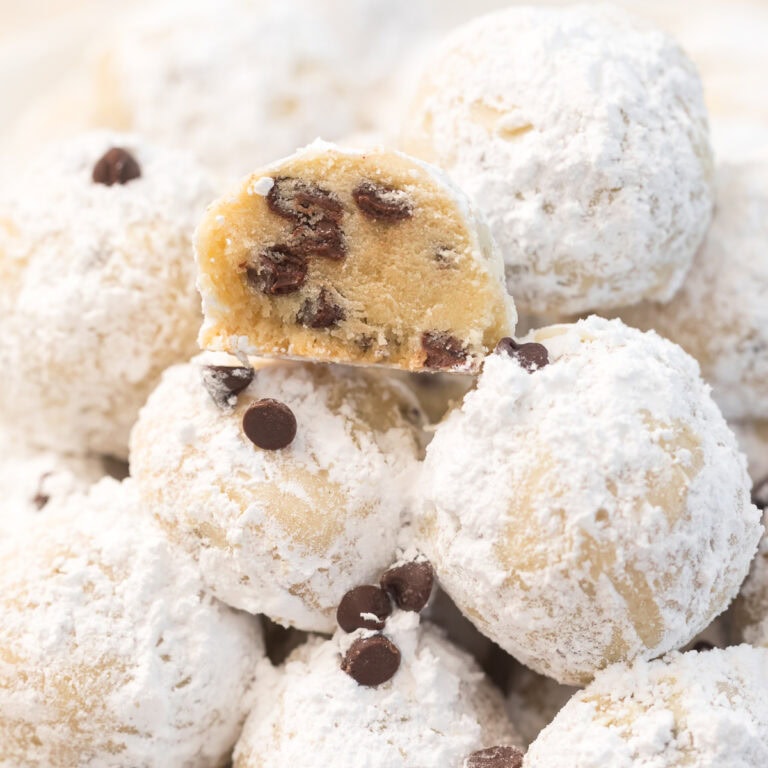 chocolate chip snowball cookies.