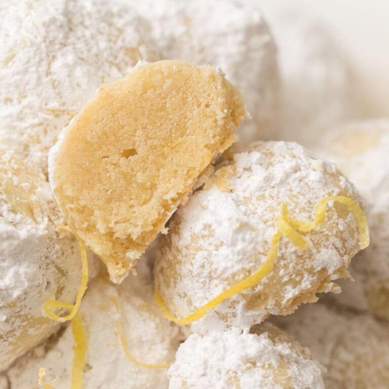lemon snowball cookies.