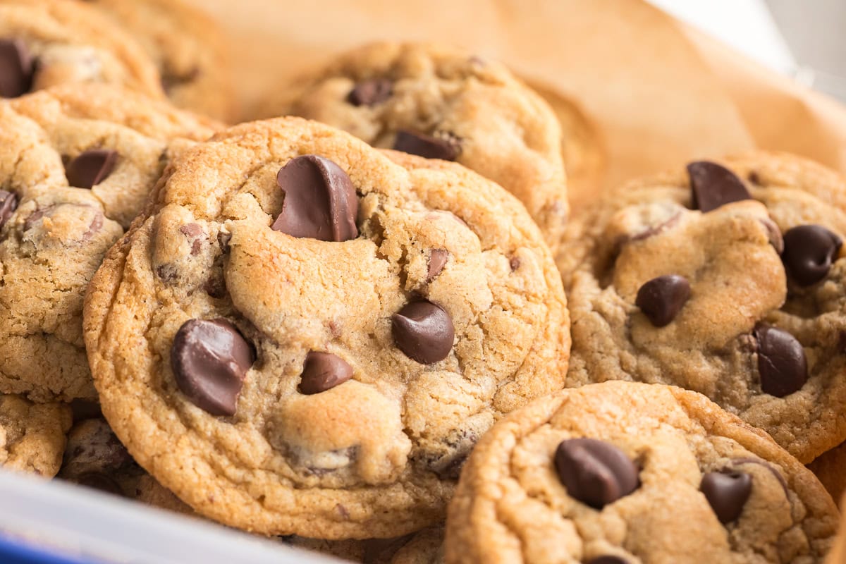 Soft and chewy chocolate chip cookies made with fresh milled flour.