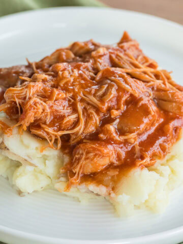 Slow Cooker BBQ Chicken Thighs.