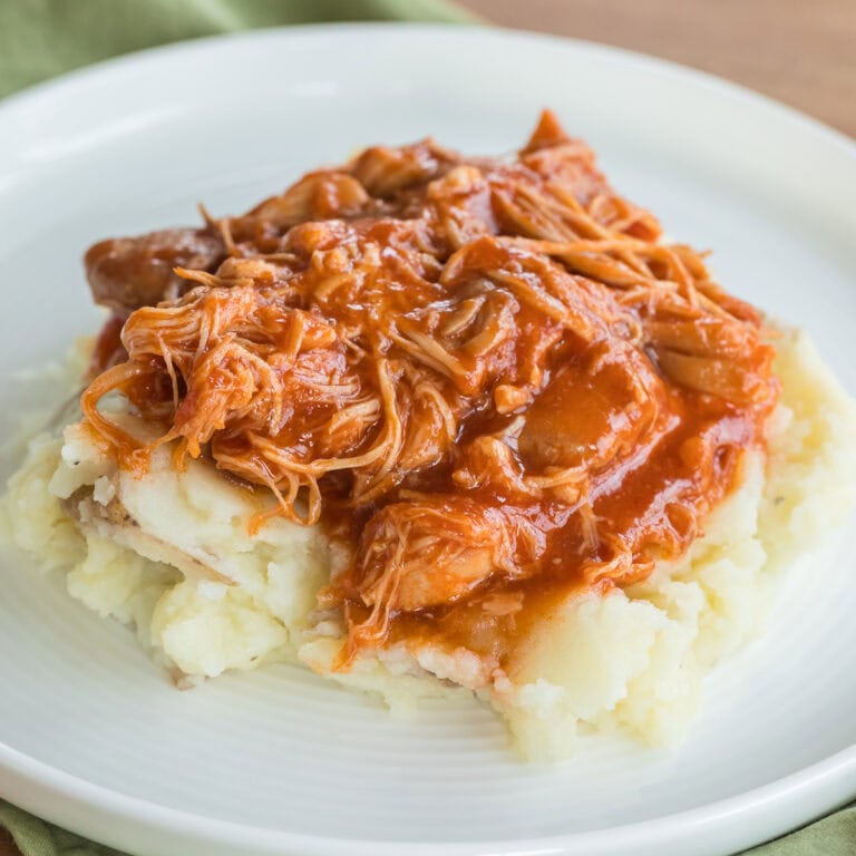 Slow Cooker BBQ Chicken Thighs.